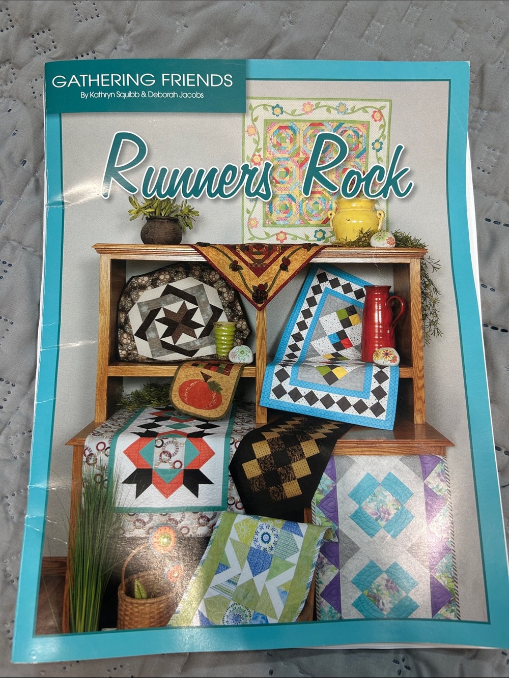 Runners Rock Quilt Pattern Booklet - Turquoise Accent w/ misc color fabric